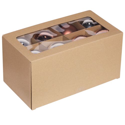 Artikel Julkulor i silver aprikosglas Ø7,5cm 12 st