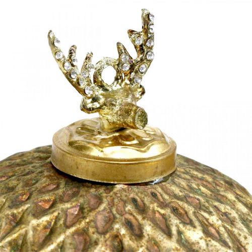 Floristik24 Julkulor ren vintage träddekorationer guld Ø12cm 2st