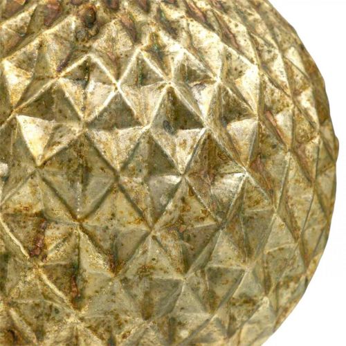 Floristik24 Julkulor ren vintage träddekorationer guld Ø12cm 2st