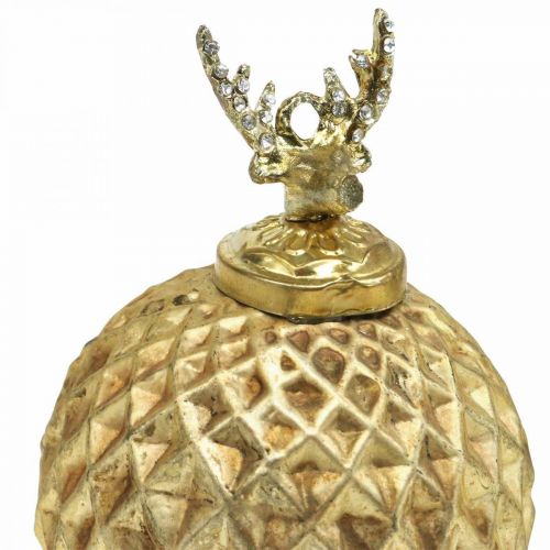 Floristik24 Julkulor ren Julgransdekorationer guld vintage Ø7cm 4st