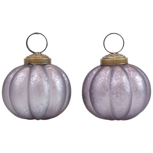 Floristik24 Julgranskulor glas lila Julgranskulor vintage Ø6cm 4 st
