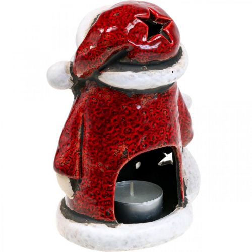 Artikel Jultomte deco värmeljushållare jul H15cm