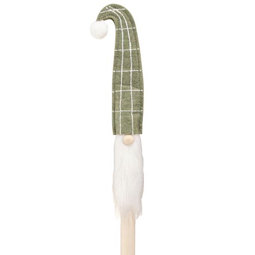 Jultomten på pinne jultomte grön 57cm 4 stycken