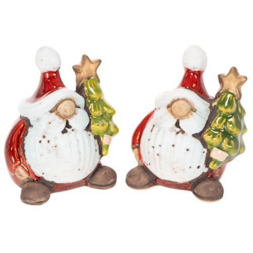 Jultomtefigur med julgransdekoration, 7 cm, 2 stycken köpa | Floristik24.se