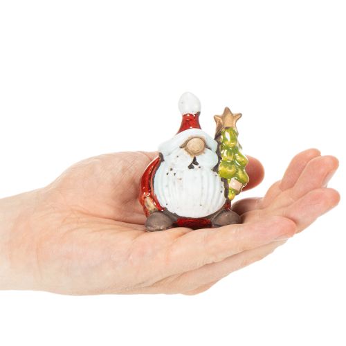 Jultomtefigur med julgransdekoration, 7 cm, 2 stycken | Floristik24.se