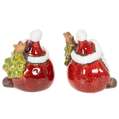 Jultomtefigur med julgransdekoration, 7 cm, 2 stycken | Floristik24.se