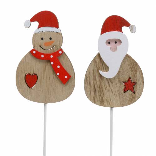 Deco-pluggar Santa Claus/Snögubbe 7cm 12st