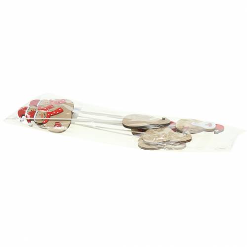 Floristik24 Dekorpropp Jultomte/Snögubbe 7cm 12 st