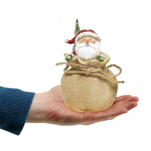 Artikel Dekorativ jultomte i säck Juldekoration Ø8cm/H13cm 2 st