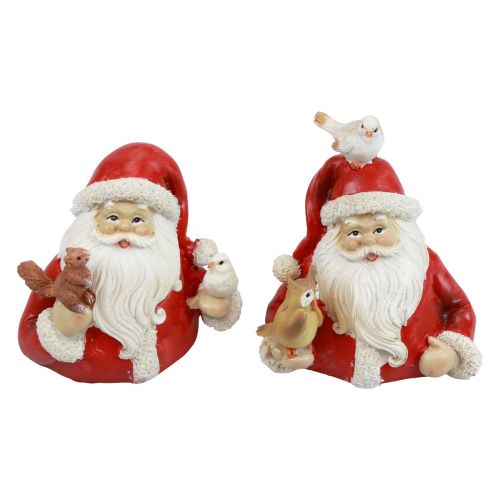 Floristik24 Julfigurer jultomte med djur 10x7x9cm 2st