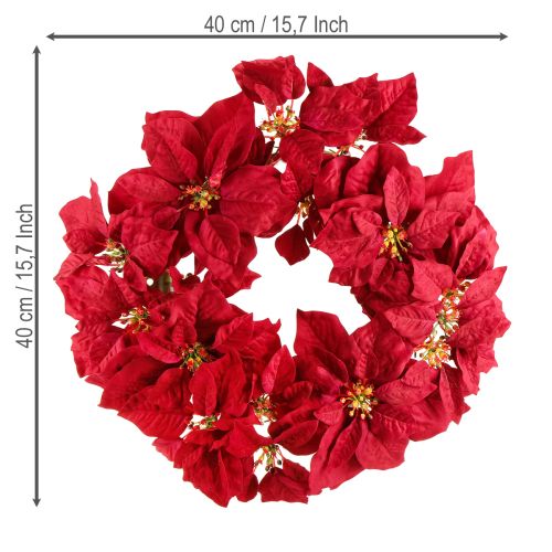 Artikel Julstjärnekrans konstgjorda blommor Jul Ø40cm