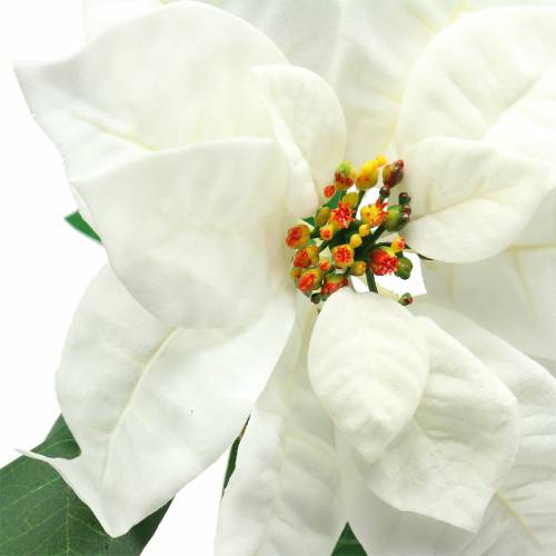 Artikel Julstjärna konstgjord blomma vit 67cm