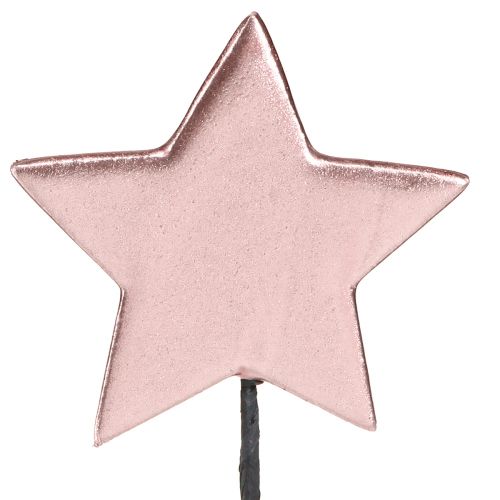 Julstjärnor på pinne rosa Ø7cm – 2:a val – 24 st