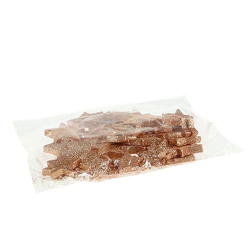 Floristik24 Julstjärnor koppar glitter stjärnor strössel dekoration 40st