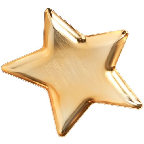 Jultallrik stjärndekorationstallrik guld plast Ø31cm
