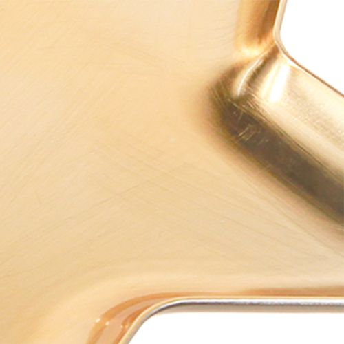 Floristik24 Jultallrik stjärndekorationstallrik guld plast Ø31cm