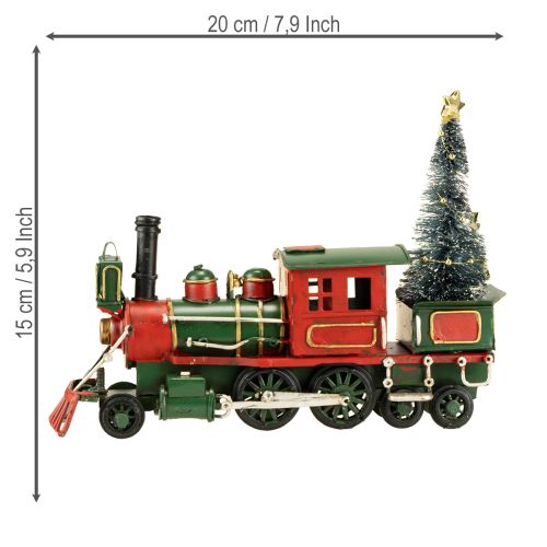 Artikel Jultåg med granlokomotiv julgrönt 20 cm