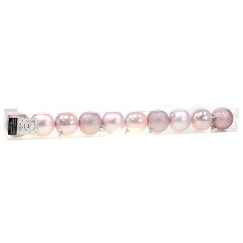 Floristik24 Julkula plast rosa mix Ø6cm 10st
