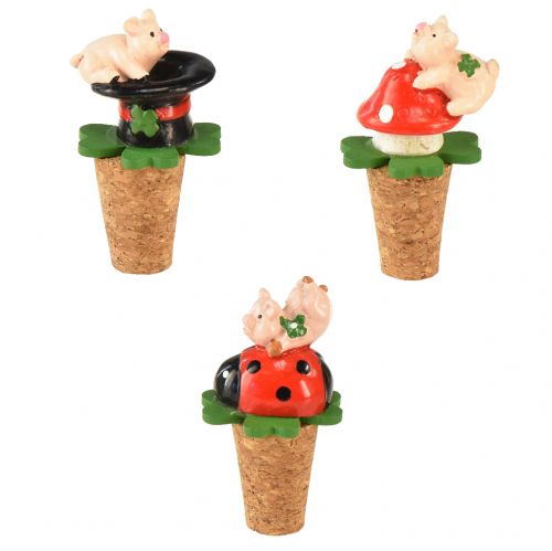 Artikel Vinkorkar, champagnekorkar, vinproppar, lyckosymboler, 6,5 cm, 3 st.