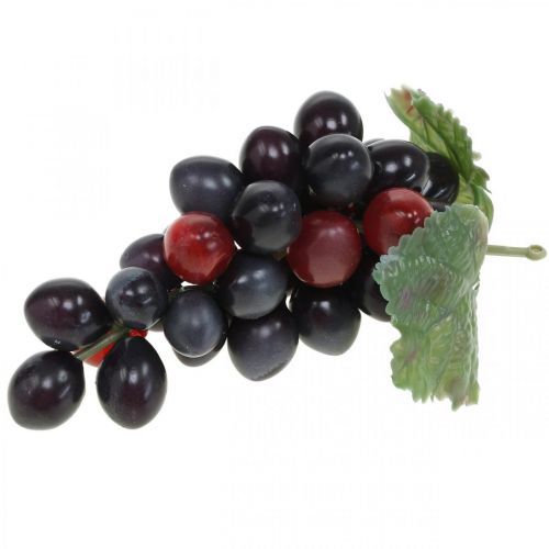 Artikel Dekorativa druvor Svart Dekorativ frukt Konstgjorda druvor 15cm