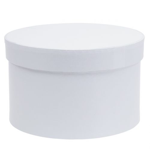 Floristik24 Blomlåda Blomlåda vit rund Ø14cm - Ø16cm 2st