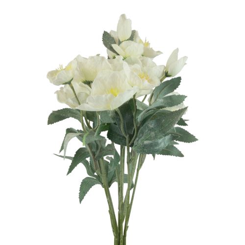 Floristik24 Vita julrosor konstgjorda blommor Julfrostade L40cm