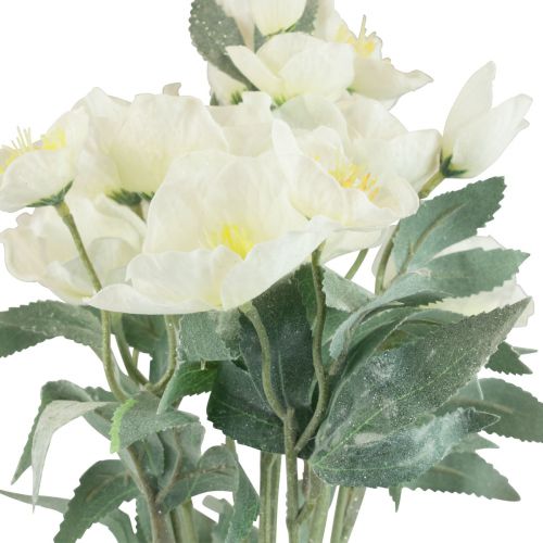 Floristik24 Vita julrosor konstgjorda blommor Julfrostade L40cm