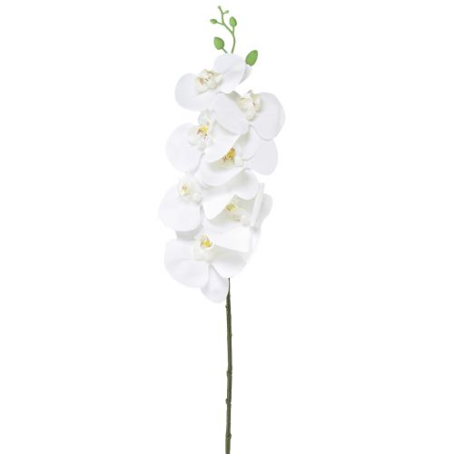 Vit konstgjord orkidé Phalaenopsis Real Touch H83cm