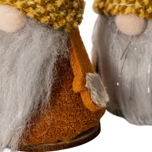 Gnomfigurset med stickad mössa och ekollon, 10 cm, 6 delar | Floristik24.se