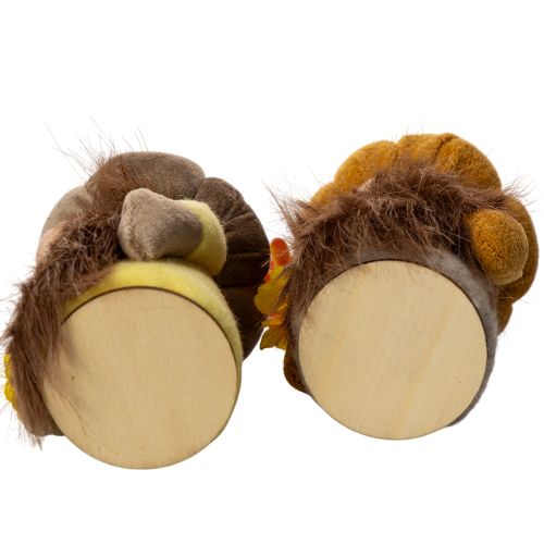 Höstfigur pumpagnom med solros och skägg 16cm 2 st | Floristik24.se