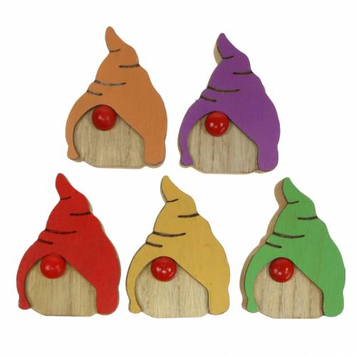 Artikel Gnometrä 6,5x9cm 10 stycken assorterade