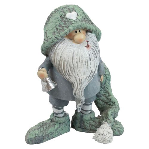 Floristik24 Gnome jultomte dekorativ figur grågrön 10,5×7×14cm