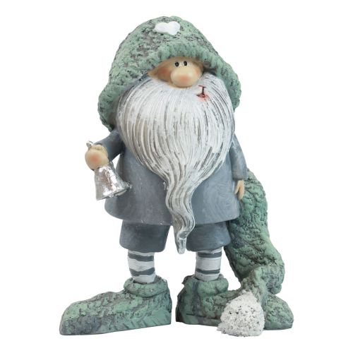 Floristik24 Gnome jultomte dekorativ figur grågrön 10,5×7×14cm