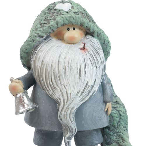 Floristik24 Gnome jultomte dekorativ figur grågrön 10,5×7×14cm