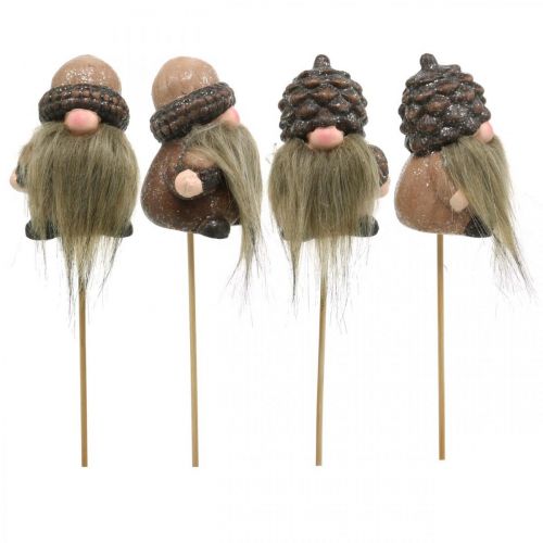 Floristik24 Imp keramiska koner och ekollon dekorativ pinne 8/8,5cm 4st