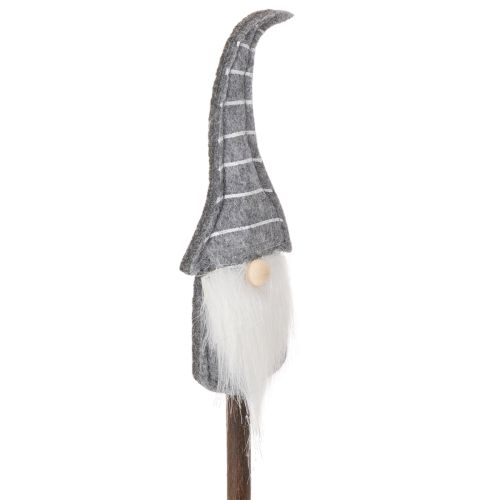 Dekorativ gnomfigur med randig hatt på träpinne, 46 cm, 6 stycken | Floristik24.se
