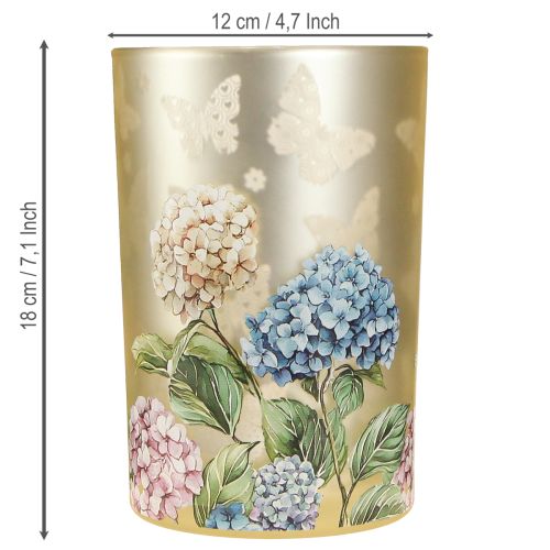 Artikel Glasljushållare med blommotiv för harmoniska levande stunder, 18 cm