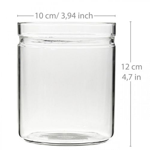 Floristik24 Blomvas, glascylinder, glasvas rund Ø10cm H12cm