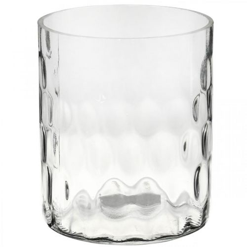 Floristik24 Lyktglas, blomstervas, glasvas rund Ø11,5cm H13,5cm