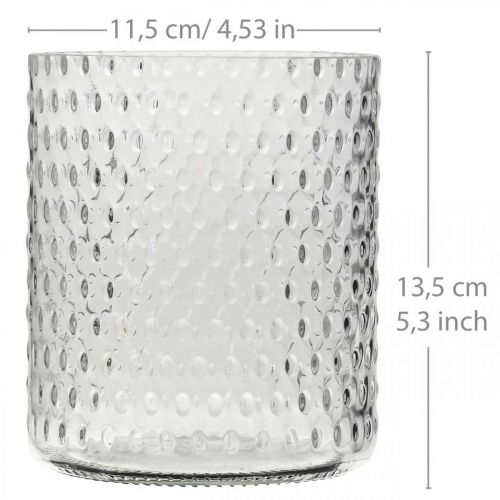 Artikel Lyktglas, blomstervas, glasvas rund Ø11,5cm H13,5cm