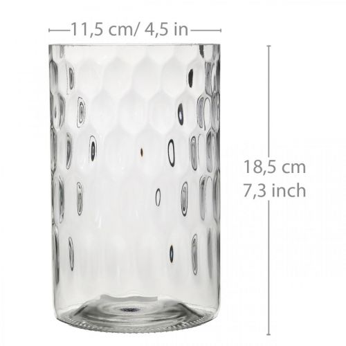 Artikel Blomvas, glasvas, ljusglas, glaslykta Ø11.5cm H18.5cm