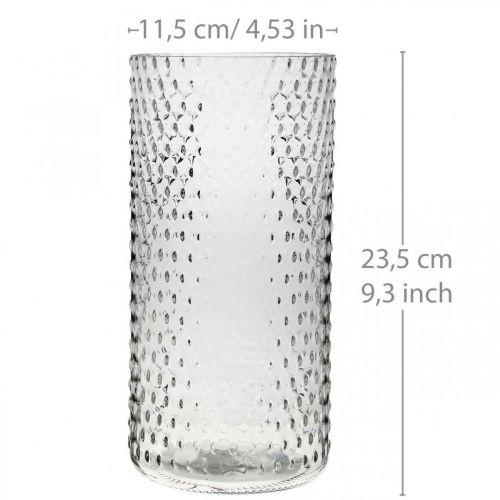 Blomvas, glasvas, ljusglas, glaslykta Ø11.5cm H23.5cm