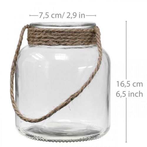 Floristik24 Lyktglas, värmeljushållare för upphängning H16,5cm Ø14,5cm