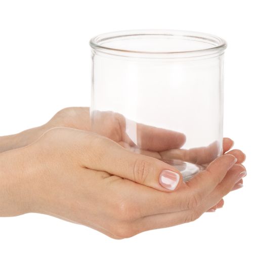 Glascylindervas, transparent, mångsidig, 10 cm, 3 stycken | Floristik24.se