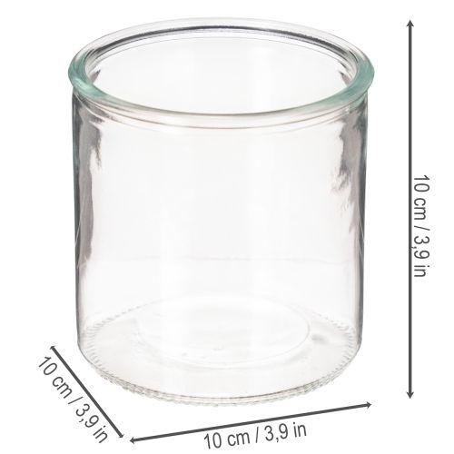 Glascylindervas, transparent, mångsidig, 10 cm, 3 stycken | Floristik24.se