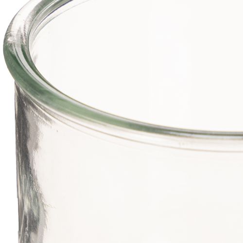 Glasljushållare, rund, klarglas, mångsidig, 12 cm, 2 stycken | Floristik24.se