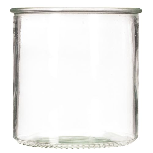 Glasljushållare, rund, klarglas, mångsidig, 12 cm, 2 stycken | Floristik24.se