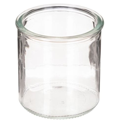 Rund glaslykta, klarglas, 8 cm, 3 stycken