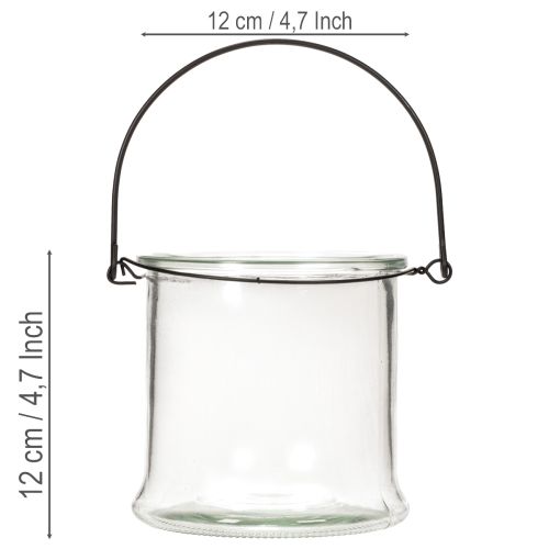 Hängande glaslykta Ø12cm H12,5cm 2 st | Floristik24.se