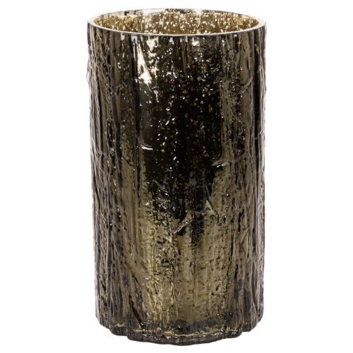 Glasljushållare med hjorthuvud och trädreliefer, vinterdekoration, 26 cm | Floristik24.se